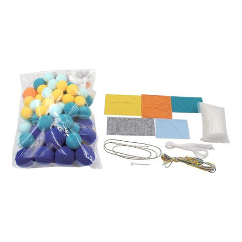 DIY Beautiful Wall Hanging Craft Kit - Pom Pom Rainbow